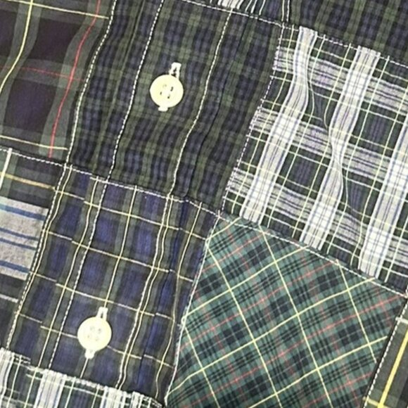 Polo by Ralph Lauren Patchwork Plaid Casual Button Down Shirt NWOT - Picture 3 of 4